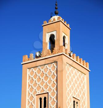 in maroc africa      minaret and the blue  sky