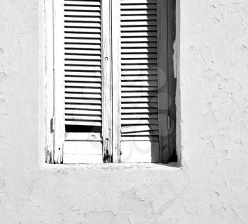 in santorini europe greece  old      architecture and venetian blind wall
