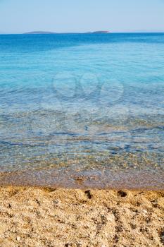 foam and froth in the sea           of mediterranean greece