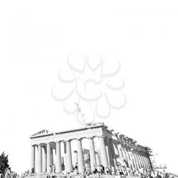 in  greece     the old architecture     and  historical place parthenon          athens