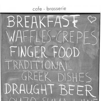 greece      santorini cafe brasserie menu bulletin 