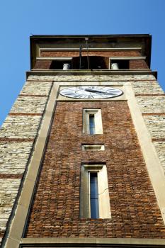 gorla   old abstract in  italy   the   wall  and church tower bell sunny day 