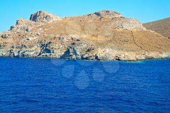 from the boat sea and sky in    mediterranean sea santorini greece europe