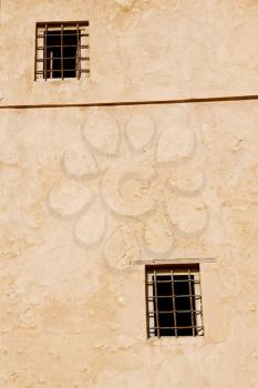 in oman the old ornate window  for the mosque