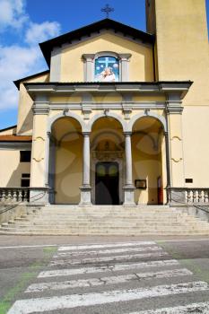 zebra crossing church albizzate varese italy the old wall terrace church bell tower 
