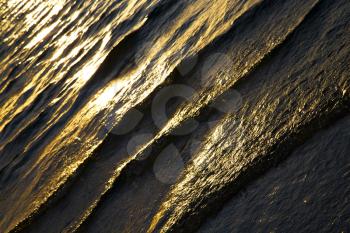 in thailand water south china sea  kho tao bay abstract of a   gold orange line