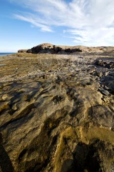  light  water  in lanzarote  isle foam rock spain landscape  stone sky cloud beach  
