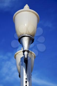 bangkok thailand street lamp in the sky   palaces  temple   abstract  sunny day   