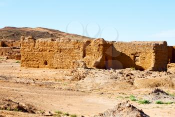 sahara africa in morocco the old contruction and  historical village 