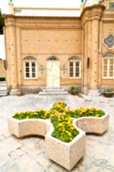 blur in iran the old building   antique tradition monastery temple  religion
