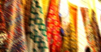 in iran scarf in a market texture abstract of colors and bazaar accessory 