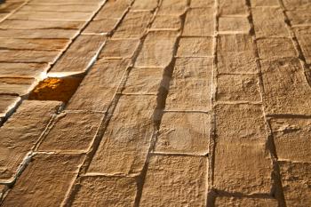 brick in the  legnano  street lombardy italy  varese abstract   pavement of a curch and marble