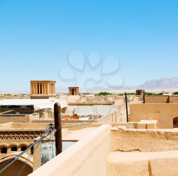 in iran the roof from yazd antique construction and history
