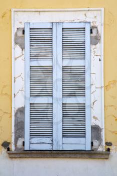 besnate window  varese italy abstract      wood venetian blind in the concrete  brick