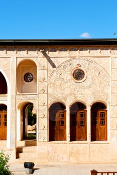 blur in iran kashan the old persian architecture window and glass in background