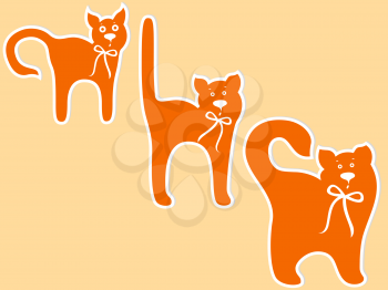 Stages of cat maturing, cartoon vector illustration