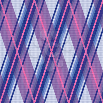 Seamless rhombic vector colorful pattern mainly in violet, blue and pink colors