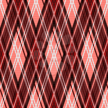 Seamless rhombic vector colorful pattern mainly red and white