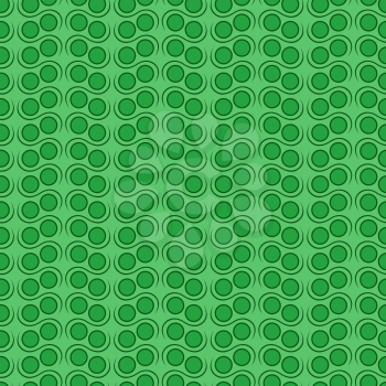 Seamless vector pattern with simple geometric details in green hues
