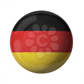 3D flag of Germany isolated on white