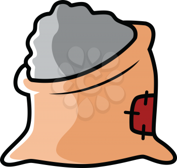 Royalty Free Clipart Image of a Sack of Soil