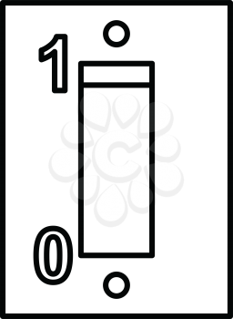 simple thin line electric switch icon vector