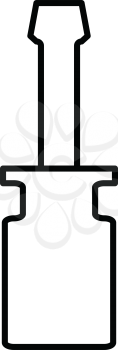 simple thin line screwdriver icon vector