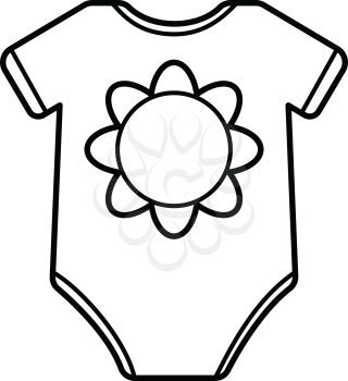 simple thin line Kids shirt icon vector
