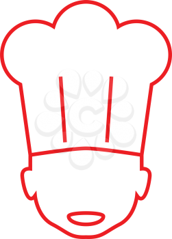 simple thin line junior chef icon vector