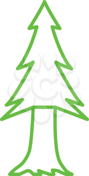 simple thin line  pine tree icon vector