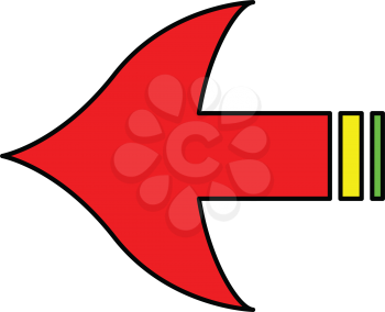 simple flat colour arrows marker icon vector