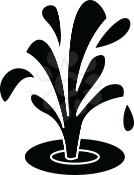 simple flat black fountain icon vector