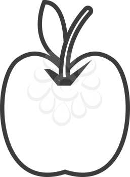 simple thin line apple icon vector