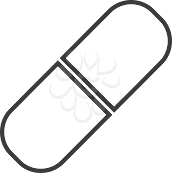 simple thin line pills icon vector