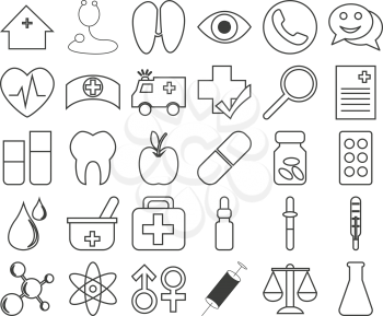 Collection of medical icons vector