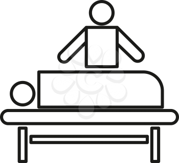 simple thin line natural massage icon vector