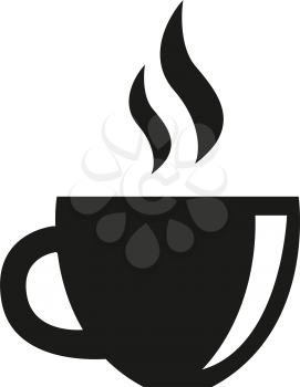 simple flat black  herbal tea icon vector