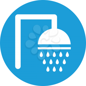 simple flat colour shower icon vector