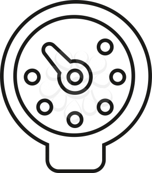 simple thin line voltmeter icon vector
