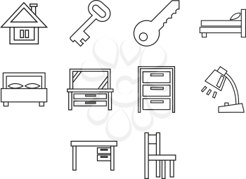 collection of home icon vector