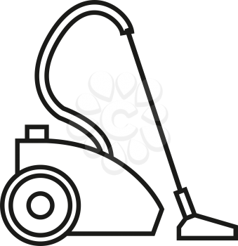 Simple thin line vacuum cleaner icon vector
