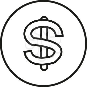 Simple thin line money icon vector