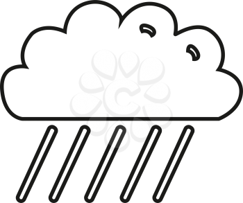 Simple thin line rain icon vector