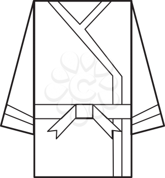 Simple thin line kimono icon vector