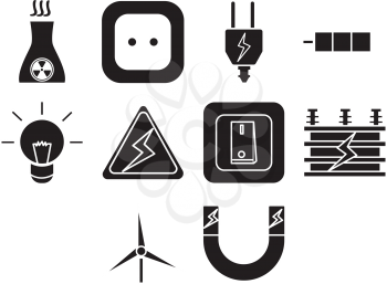 Collection of electric icon vector