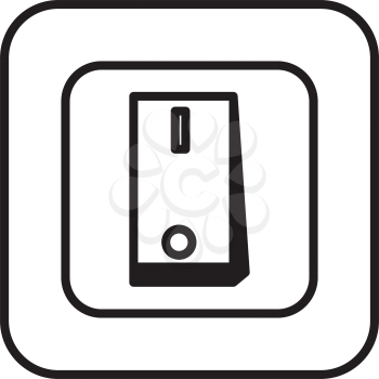 Simple thin line switch icon vector
