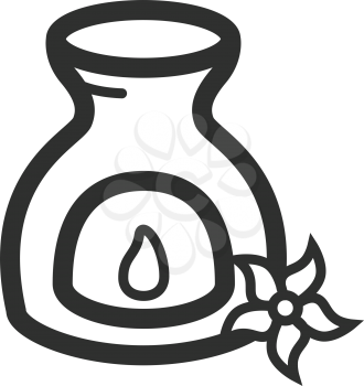 Simple thin line aromatherapy icon vector