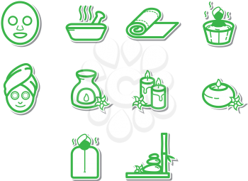 Collection of spa icon vector
