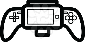 Simple thin line gamepad icon vector