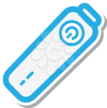 Simple thin line wireless music player icon vector